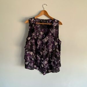 Floral silk top